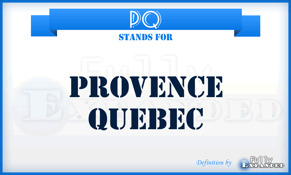 PQ - Provence Quebec