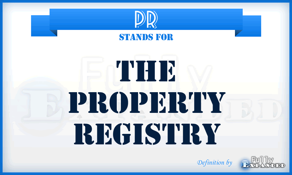 PR - The Property Registry