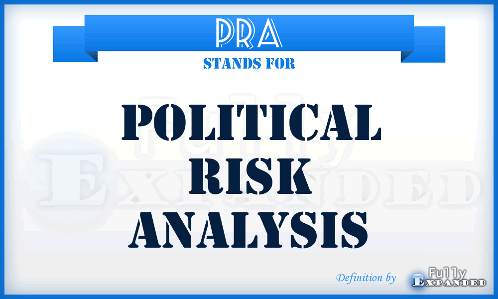 PRA - Political Risk Analysis