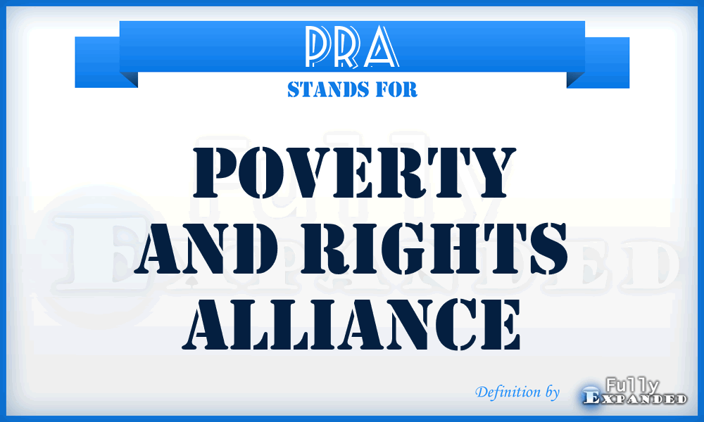 PRA - Poverty and Rights Alliance