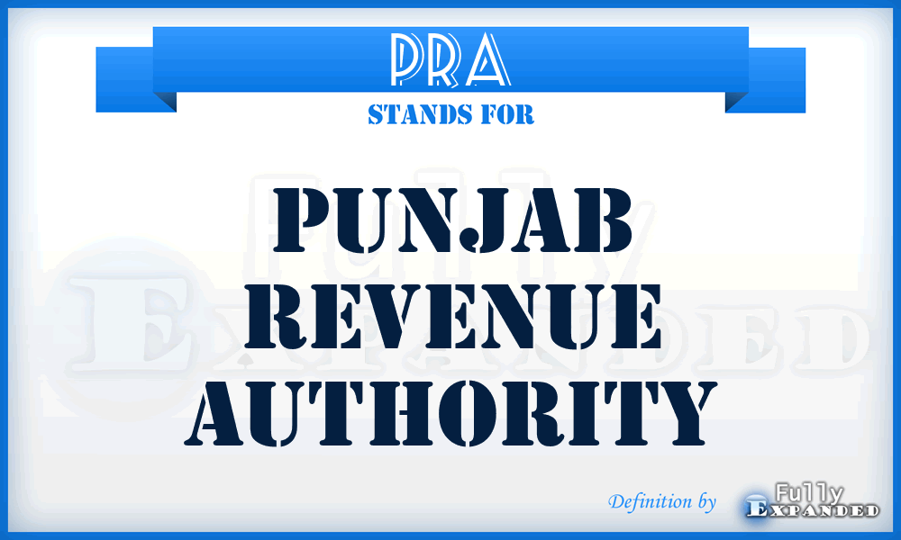 PRA - Punjab Revenue Authority