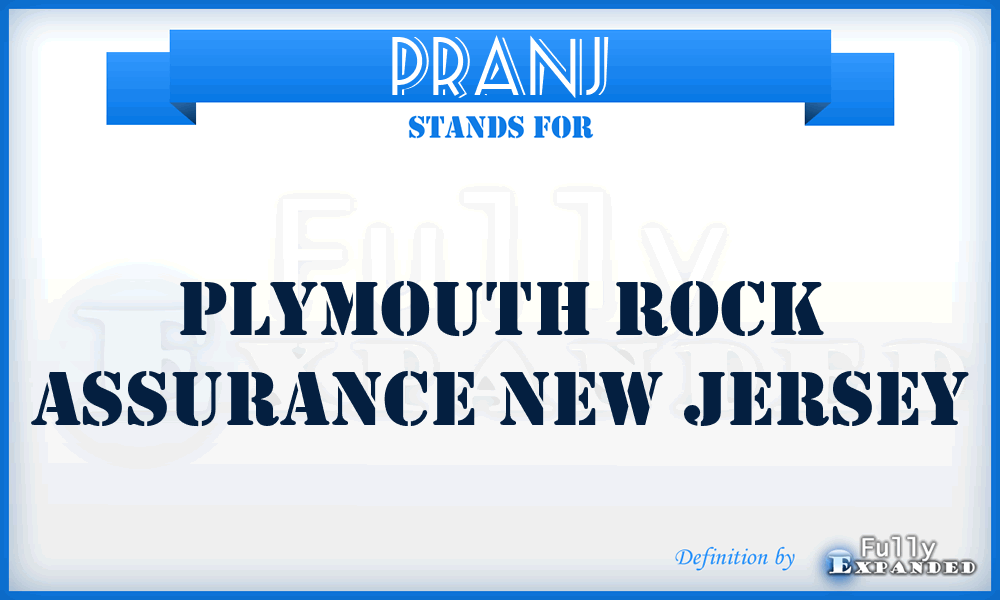 PRANJ - Plymouth Rock Assurance New Jersey