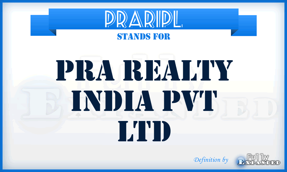 PRARIPL - PRA Realty India Pvt Ltd