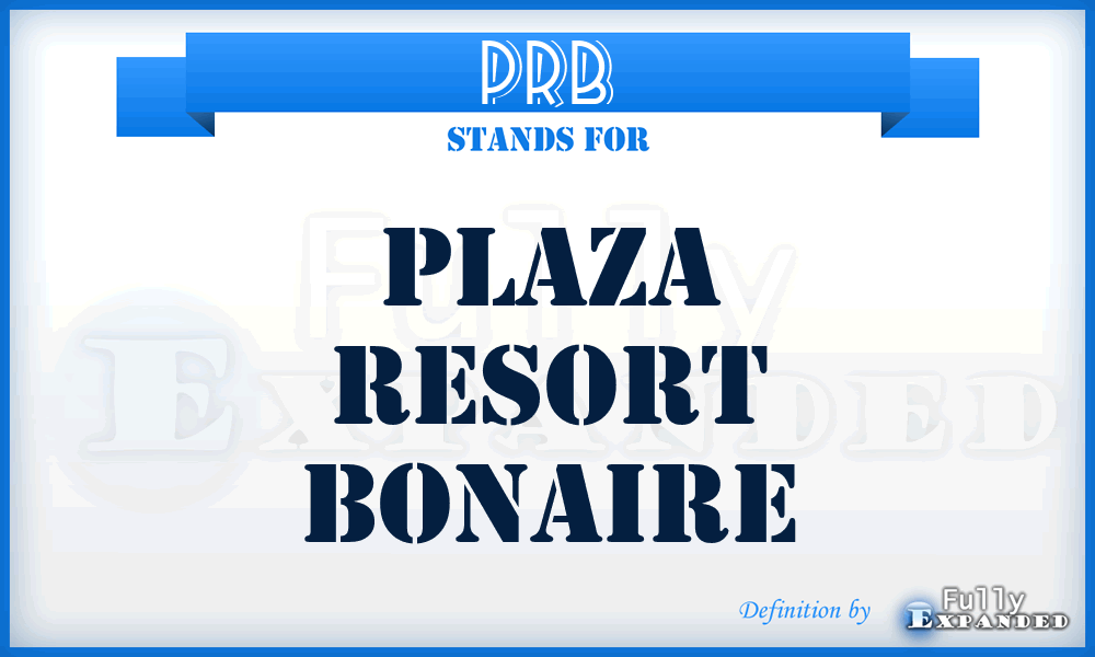 PRB - Plaza Resort Bonaire