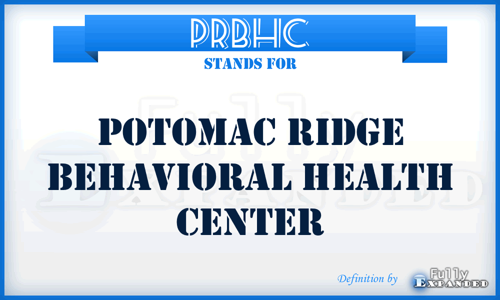 PRBHC - Potomac Ridge Behavioral Health Center