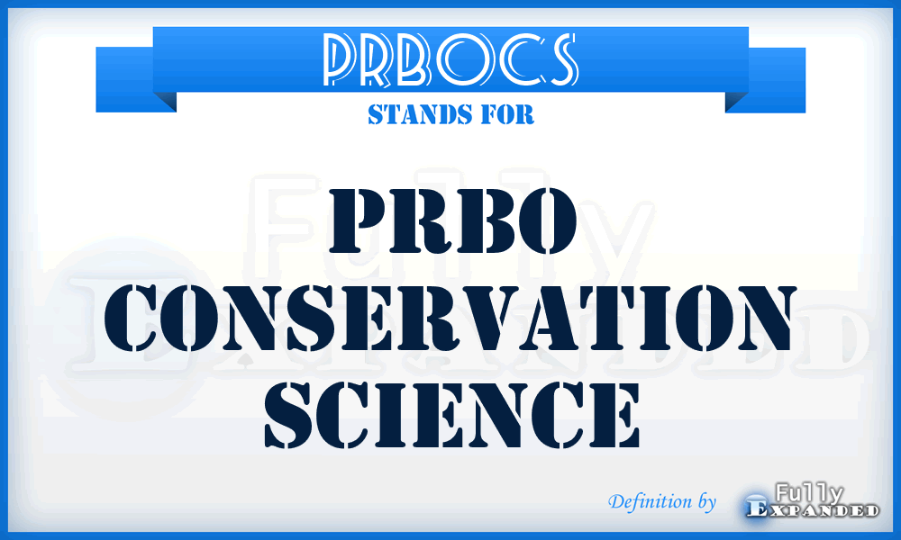 PRBOCS - PRBO Conservation Science