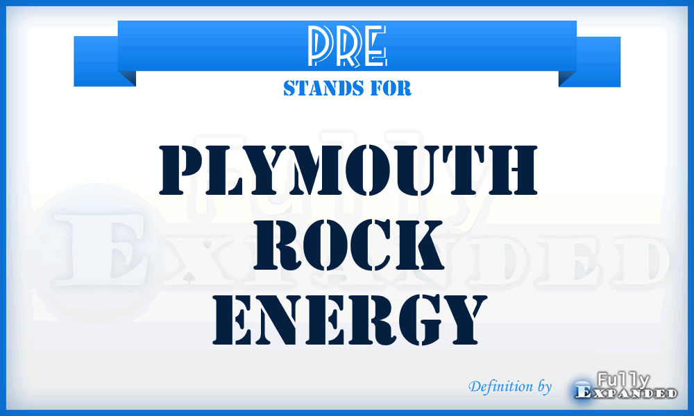 PRE - Plymouth Rock Energy