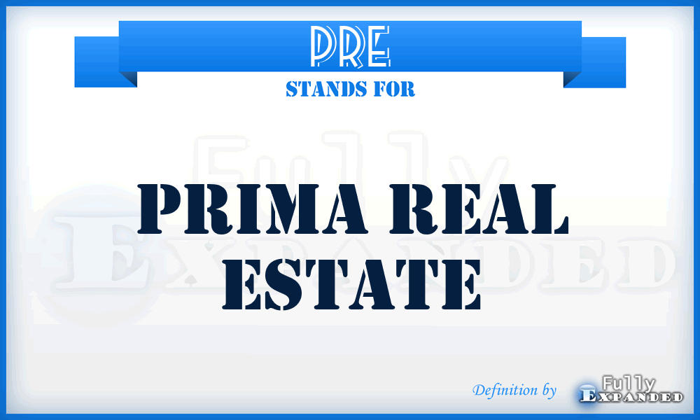 PRE - Prima Real Estate