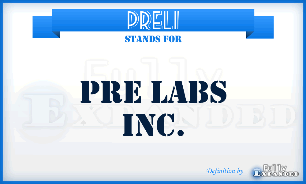 PRELI - PRE Labs Inc.