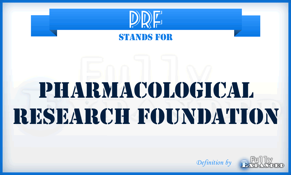 PRF - Pharmacological Research Foundation