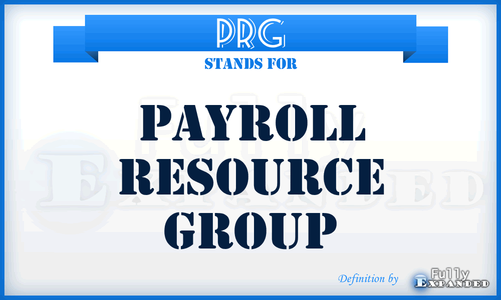 PRG - Payroll Resource Group