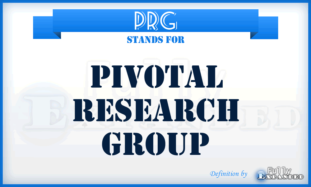 PRG - Pivotal Research Group