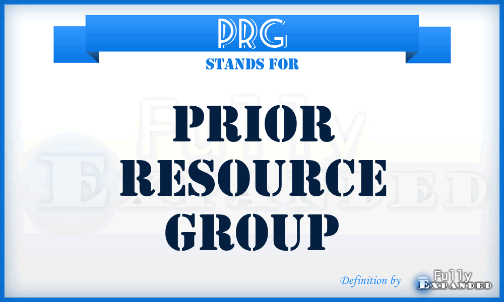 PRG - Prior Resource Group