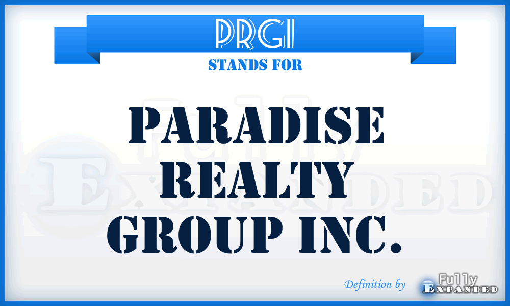 PRGI - Paradise Realty Group Inc.