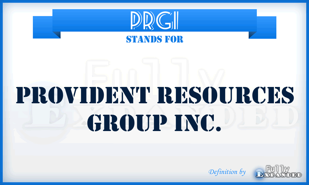 PRGI - Provident Resources Group Inc.