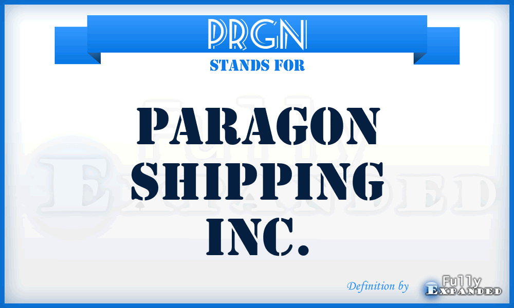 PRGN - Paragon Shipping Inc.