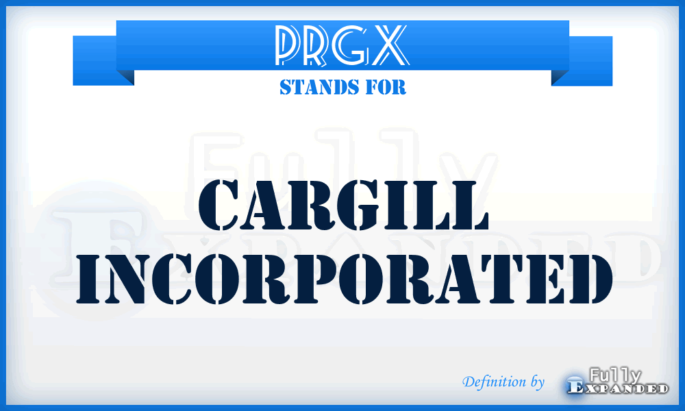 PRGX - Cargill Incorporated