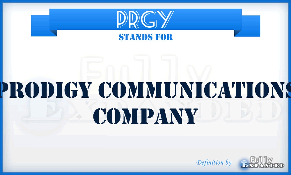 PRGY - Prodigy Communications Company