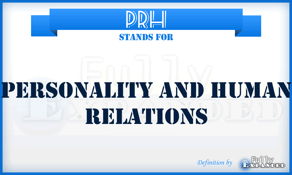 PRH - Personality and Human Relations