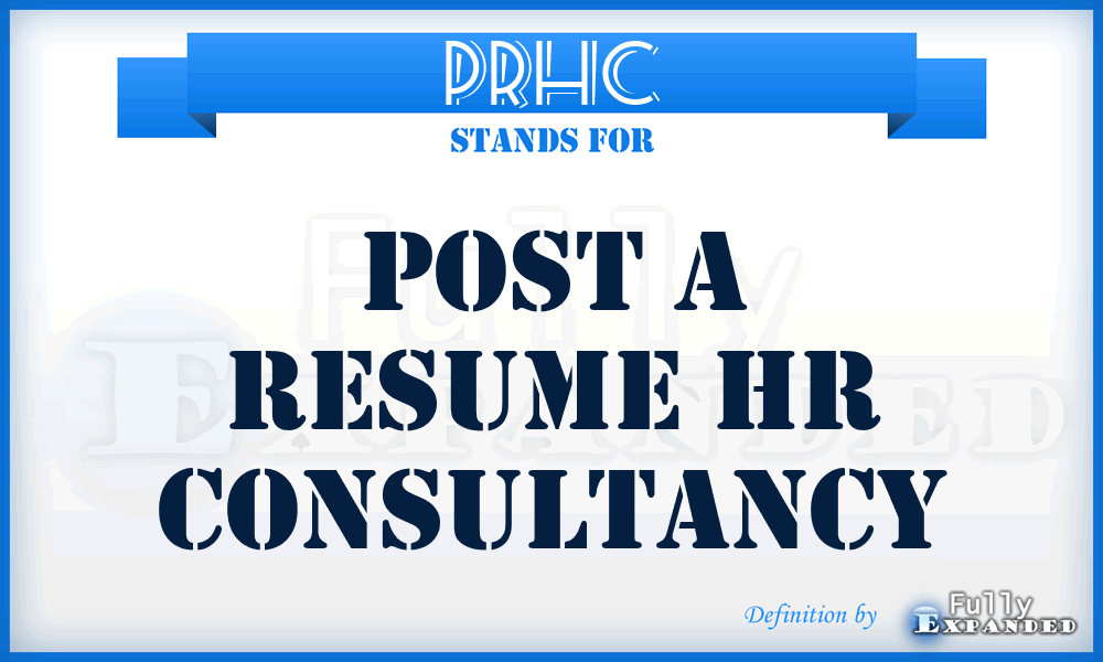 PRHC - Post a Resume Hr Consultancy