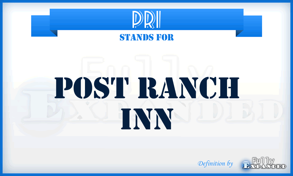 PRI - Post Ranch Inn