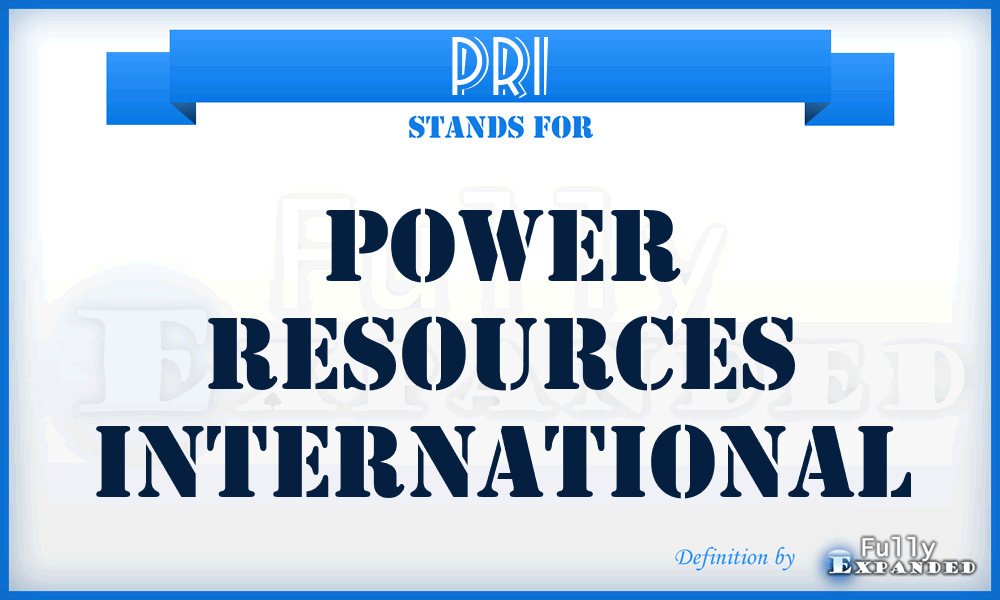 PRI - Power Resources International
