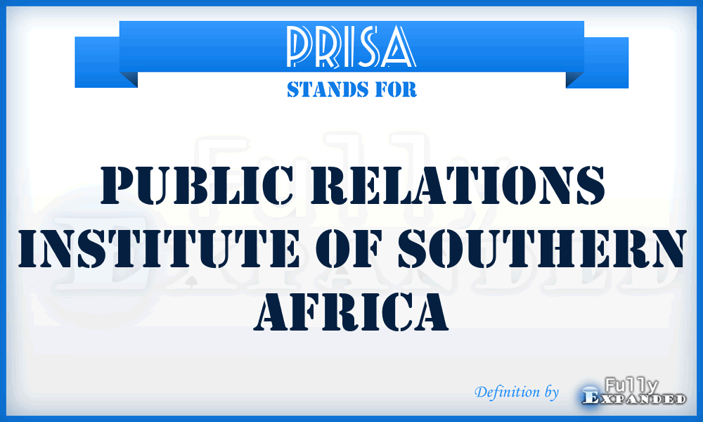 PRISA - Public Relations Institute of Southern Africa