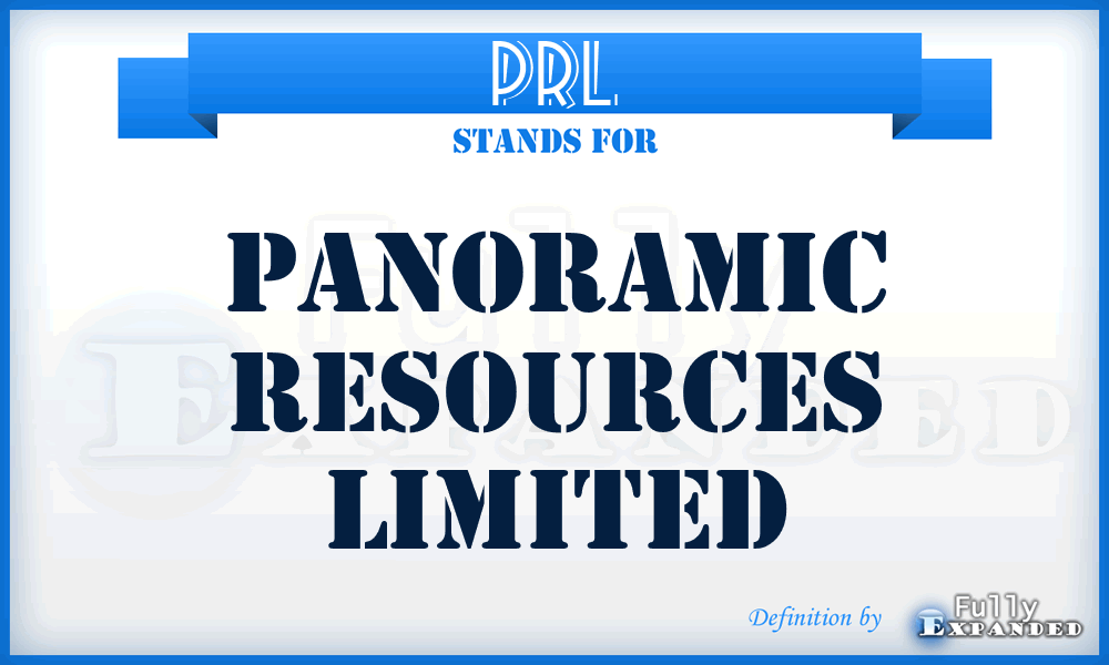 PRL - Panoramic Resources Limited