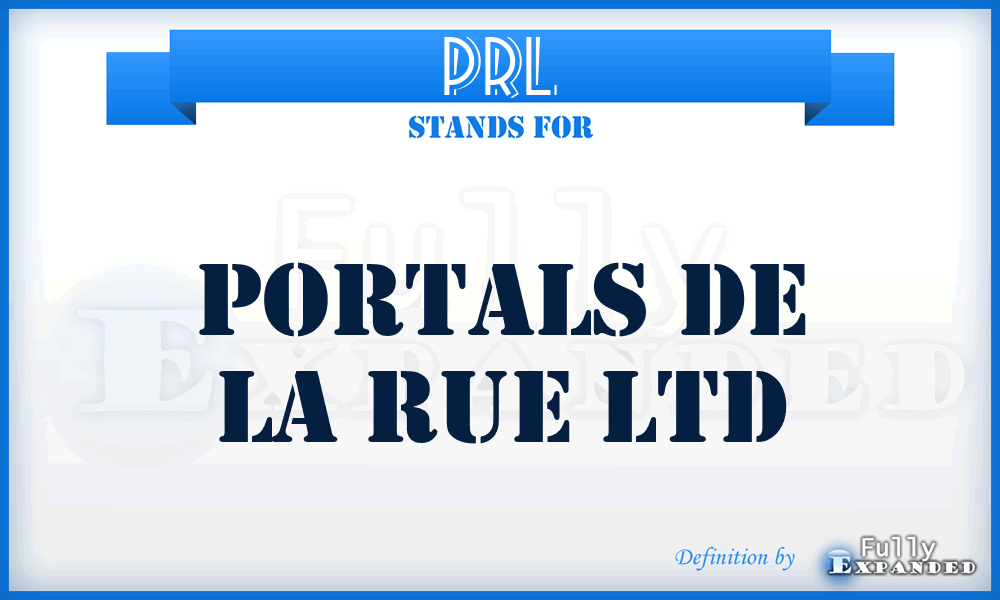 PRL - Portals de la Rue Ltd