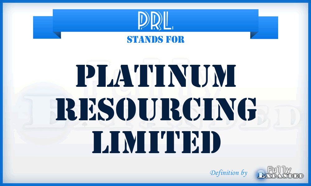 PRL - Platinum Resourcing Limited