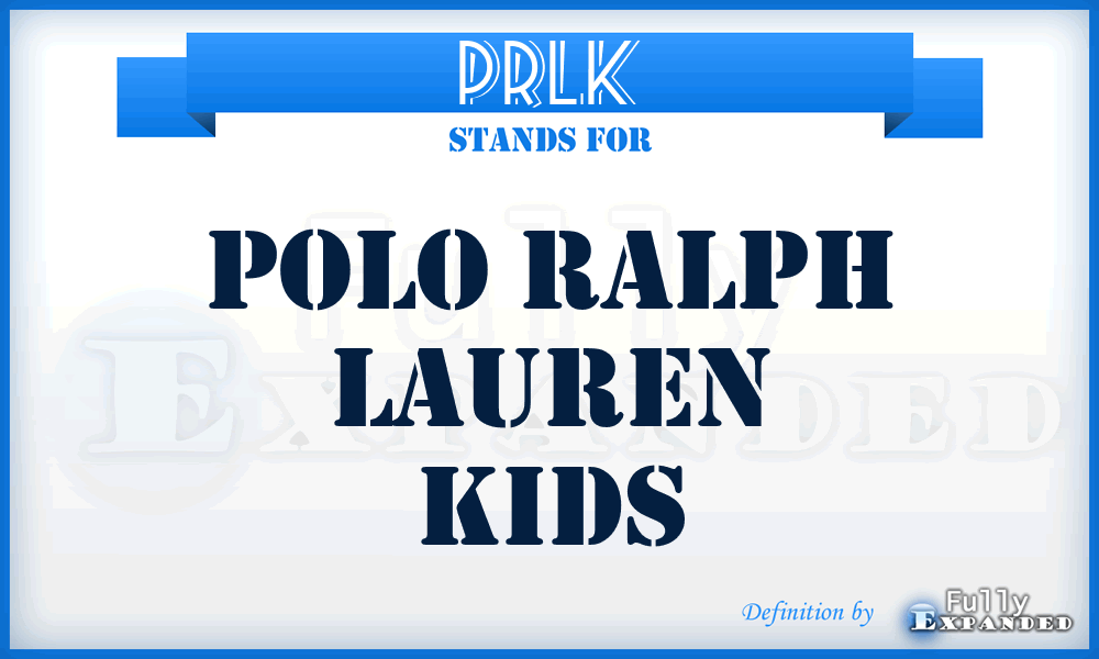 PRLK - Polo Ralph Lauren Kids