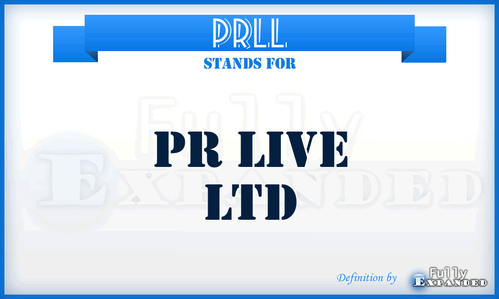 PRLL - PR Live Ltd