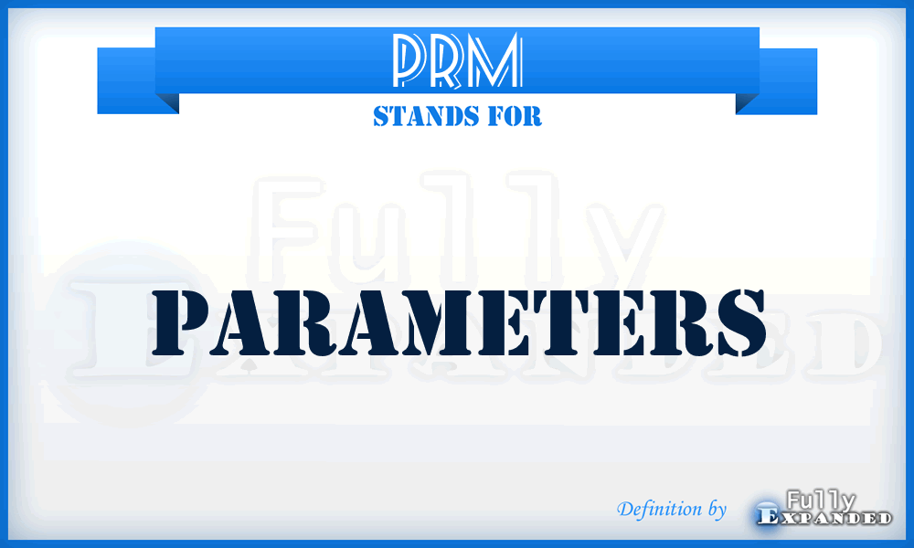 PRM - Parameters