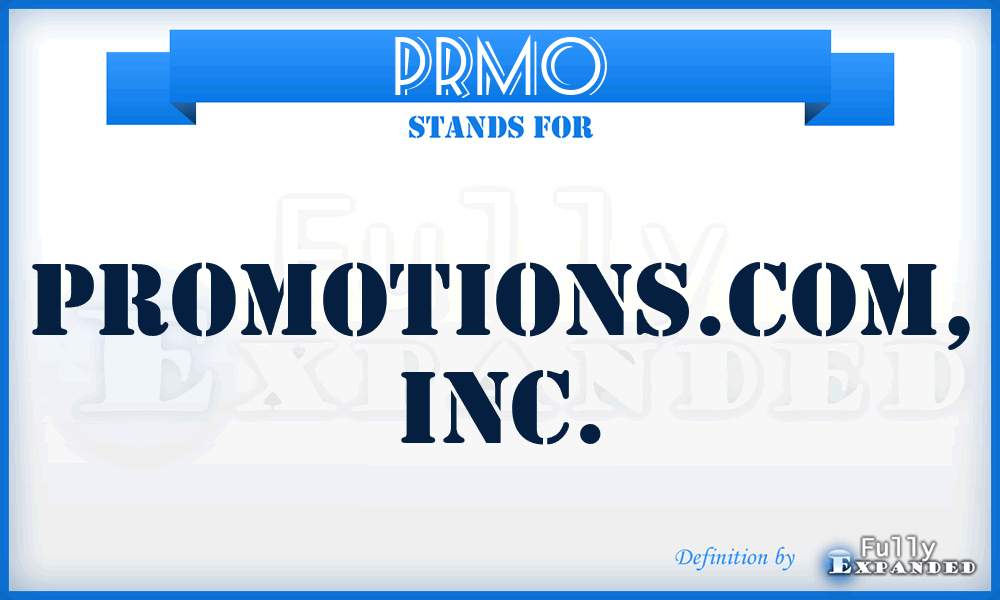 PRMO - Promotions.Com, Inc.