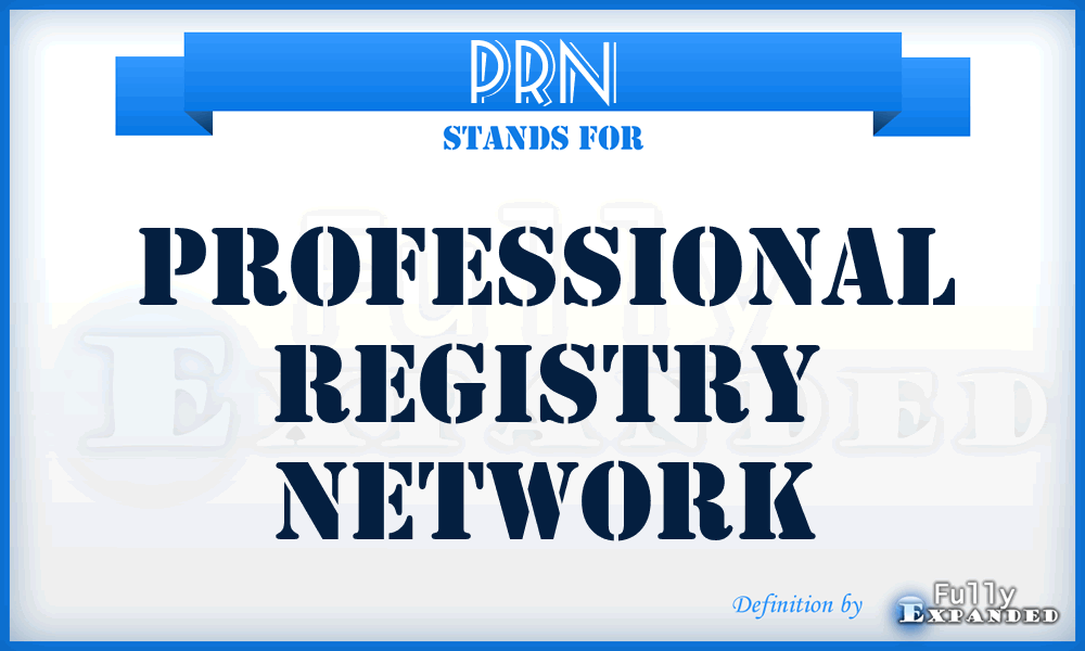 PRN - Professional Registry Network
