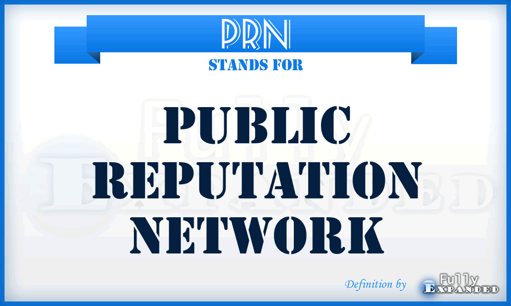 PRN - Public Reputation Network