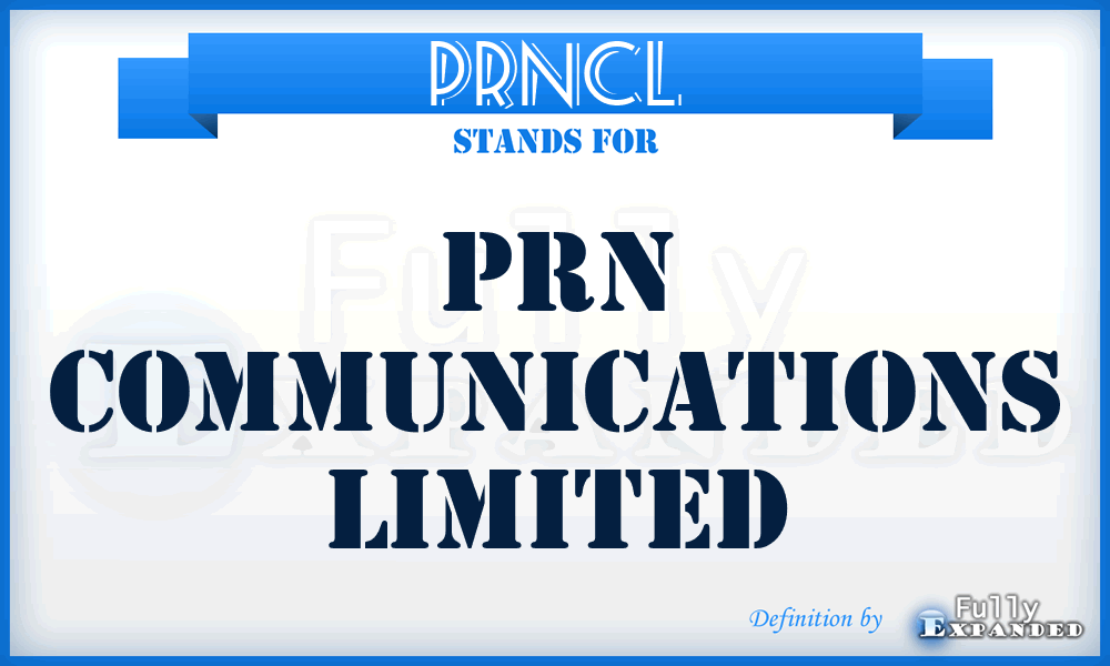 PRNCL - PRN Communications Limited