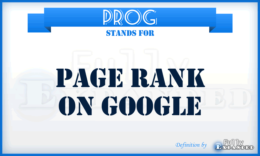 PROG - Page Rank On Google