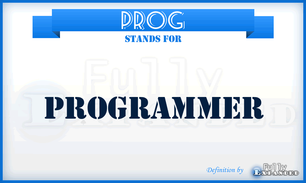 PROG - programmer