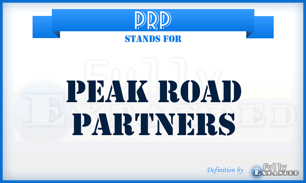 PRP - Peak Road Partners