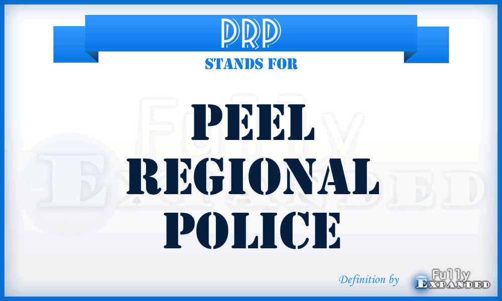 PRP - Peel Regional Police