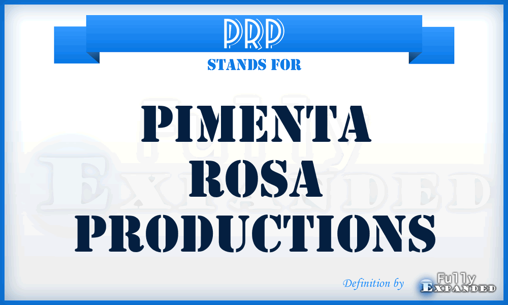 PRP - Pimenta Rosa Productions
