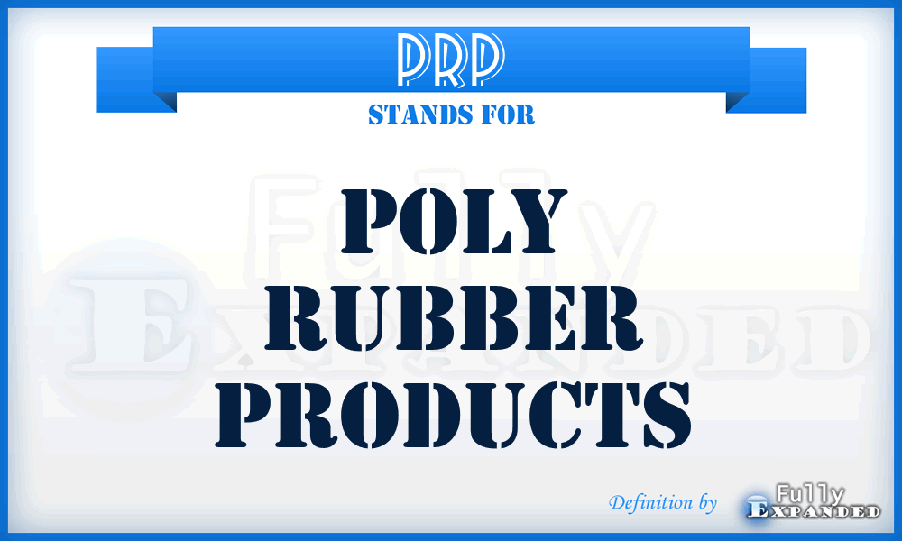 PRP - Poly Rubber Products