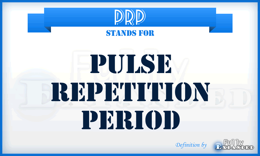 PRP - pulse repetition period