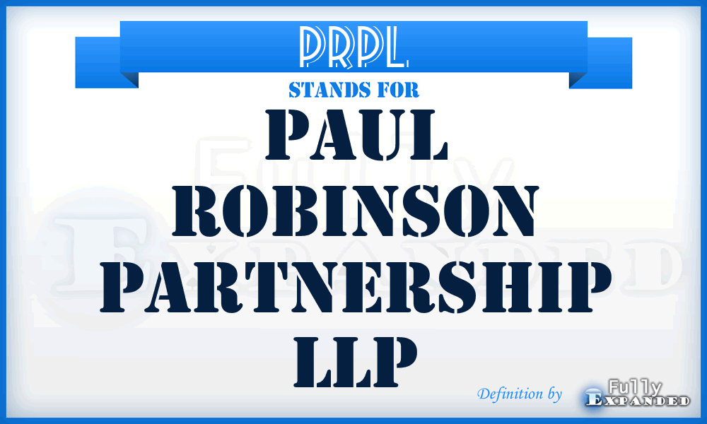 PRPL - Paul Robinson Partnership LLP