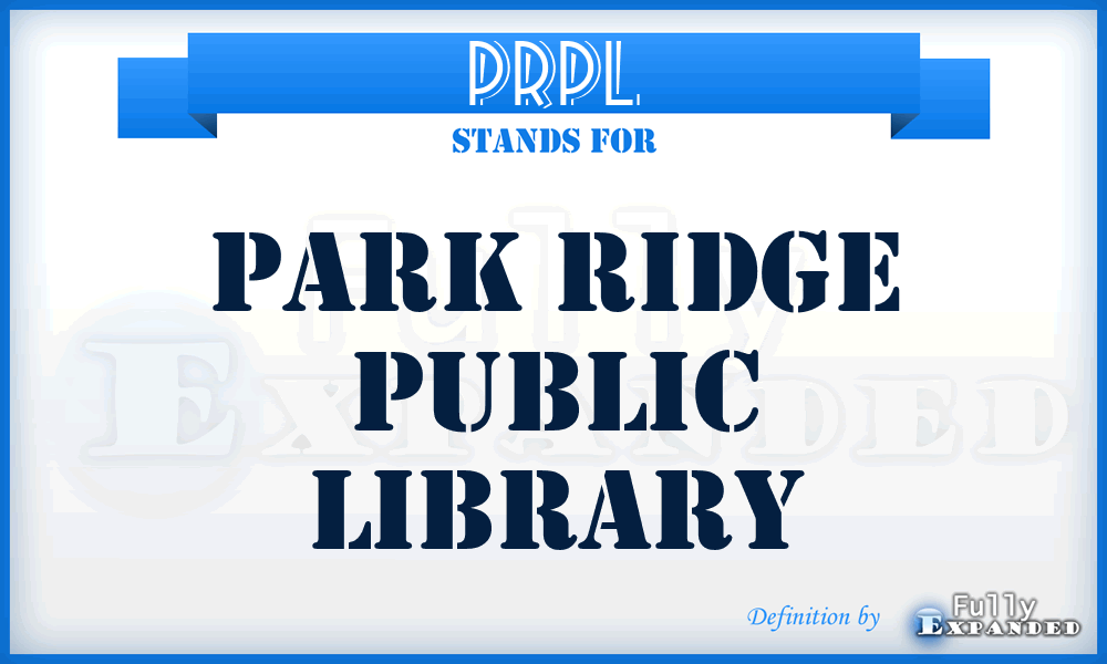 PRPL - Park Ridge Public Library