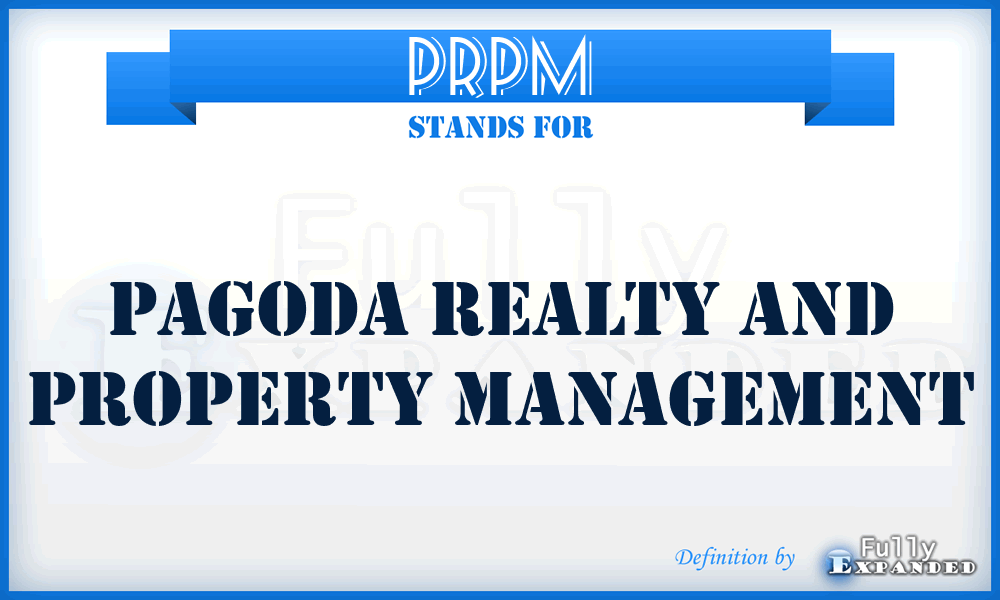 PRPM - Pagoda Realty and Property Management