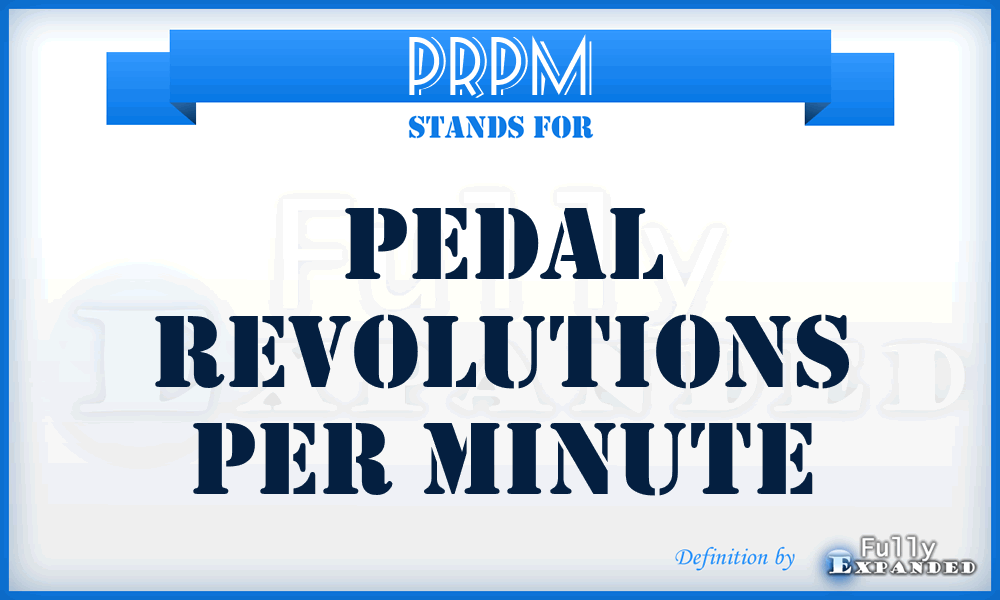 PRPM - Pedal Revolutions Per Minute