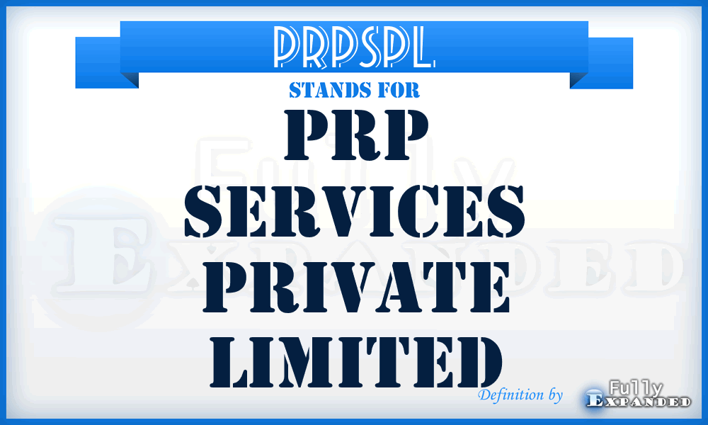 PRPSPL - PRP Services Private Limited