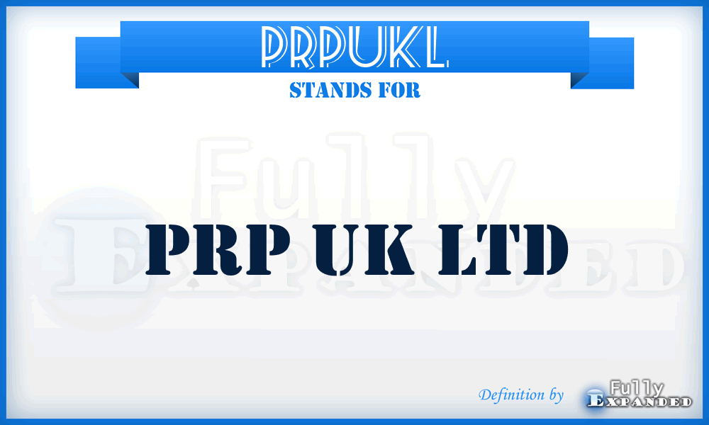 PRPUKL - PRP UK Ltd
